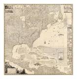 Composite: British Empire in America, c.1733 Prints by Henry Popple