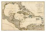 Complete Map of the West Indies, c.1776 Láminas por Robert Sayer