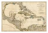 Complete Map of the West Indies, c.1776 Posters by Robert Sayer