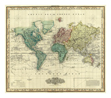 World on Mercators Projection, c.1823 Posters by Henry S. Tanner