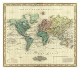 World on Mercators Projection, c.1823 Prints by Henry S. Tanner