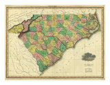 Map of North and South Carolina, c.1823 Prints by Henry S. Tanner