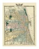 Map of Chicago City, c.1876 Pósters por Warner & Beers Map of Chicago City, c.1876 Pósters por Warner & Beers