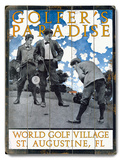 Golfer's Paradise Wood Sign