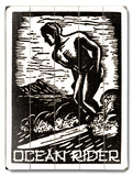 Ocean Rider Wood Sign