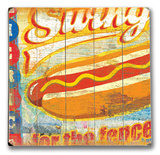 Swing for the Fences Wood Sign