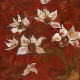 Orchids and Scarlet II Poster par Katrina Craven