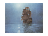 Luna creciente Lámina giclée por Montague Dawson Luna creciente Lámina giclée por Montague Dawson