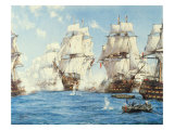 Die Schlacht bei Trafalgar Giclée-Druck von Montague Dawson