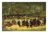 Bärentanz|The Bear Dance Giclée-Druck von William Holbrook Beard