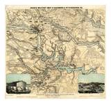 Hughes Military Map of Richmond and Petersburgh, Virginia, c.1864 Prints by W.c. Major Hughes