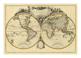 Mappemonde, c.1782 Posters by Jean Janvier