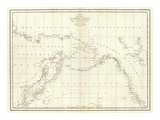 Cotes, l'Amerique, l'Asie, c.1797 Affiches par Jean-francois De Galaup La Perouse