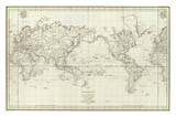 Mappemonde, c.1797 Art by Jean-francois De Galaup La Perouse