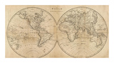 The World, c.1825 Kunstdrucke von Mathew Carey