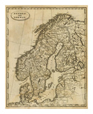 Sweden, Norway, c.1812 Prints by Aaron Arrowsmith