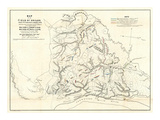 Civil War Map of the Field of Shiloh, Near Pittsburgh Landing, Tennessee, c.1862 Posters by Otto H. Matz