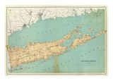 Suffolk County, New York, c.1895 Posters av Joseph Rudolf Bien Suffolk County, New York, c.1895 Posters av Joseph Rudolf Bien