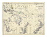 Oceania, c.1861 Art par Alexander Keith Johnston
