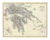 Greece, c.1861 Prints by Alexander Keith Johnston