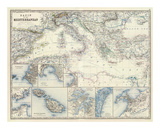 Mediterranean Basin, c.1861 Poster by Alexander Keith Johnston