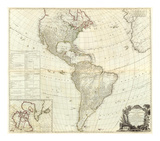 Composite: America, c.1786 Poster von Robert Sayer
