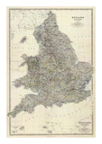 Composite: England, Wales, c.1861 Print by Alexander Keith Johnston