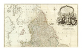 England and Wales (Northern section), c.1790 Posters by John Rocque