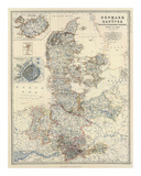 Denmark, Hanover, Brunswick, Mecklenburg, Oldenburg, c.1861 Prints by Alexander Keith Johnston