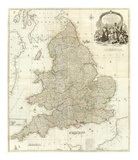 Composite: England, Wales, c.1790 Posters by John Rocque