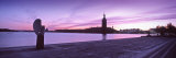 Silhouette of a Government Building at Dusk, Town Hall, Stockholm, Kungsholmen, Sweden Photographic Print by  Panoramic Images