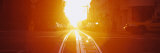 Cable Car Tracks at Sunset, San Francisco, California, USA Lámina fotográfica por Panoramic Images