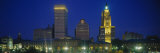 Buildings Lit Up at Night, Providence, Providence County, Rhode Island, USA Fotografie-Druck von  Panoramic Images