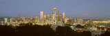 Evening Skyline Seattle W/Mt Rainier Wa, USA Photographic Print by  Panoramic Images