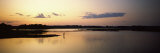 Silhouette of a Person Fishing in a Lake at Dusk, Rye, Rockingham County, New Hampshire, USA Photographic Print by  Panoramic Images