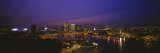 Aerial View of Baltimore Lit Up at Dusk, Maryland, USA Photographic Print by  Panoramic Images