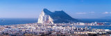 City with a Cliff in the Background, Rock of Gibraltar, Gibraltar, Spain Photographic Print by  Panoramic Images
