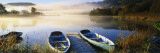 Panoramic Images - Rowboats at the Lakeside, English Lake District, Grasmere, Cumbria, England - Fotografik Baskı
