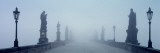 Charles Bridge in Fog Prague Czech Republic Lámina fotográfica por Panoramic Images
