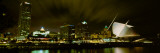 City Skyline with Milwaukee Art Museum at Night, Milwaukee, Wisconsin, USA Photographic Print by  Panoramic Images