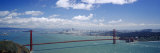 High Angle View of a Suspension Bridge across a Bay, Golden Gate Bridge, San Francisco Photographic Print by  Panoramic Images