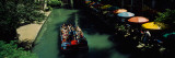 High Angle View of a Group of People on a Tour Boat in a River, San Antonio River, San Antonio Lámina fotográfica por Panoramic Images