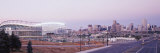 Colorado, Denver, Invesco Stadium, Skyline at Dusk Photographic Print by  Panoramic Images