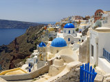 High Angle View of a Church, Oia, Santorini, Cyclades Islands, Greece Photographic Print