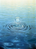 Clear Bubble Floating Above Water Ripples in Choppy Water Photographic Print Clear Bubble Floating Above Water Ripples in Choppy Water Photographic Print