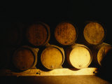 Barrels in a Cellar, Chateau Pavie, St. Emilion, Bordeaux, France Photographic Print