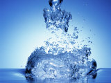 Close-up of Explosive Water Bubbles in Deep Blue Water Photographic Print Close-up of Explosive Water Bubbles in Deep Blue Water Photographic Print