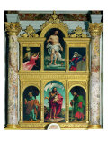 Polyptych, Annunciating Angel, Redeemer, Virgin Annunciate, St Peter, St John and St Paul Reproduction procédé giclée par Plinio Nomellini