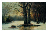 Snowfall in the Wood Giclee Print by  Maso Di Banco
