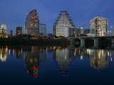 Reflection of Buildings in Water, Town Lake, Austin, Texas, USA Photographic Print